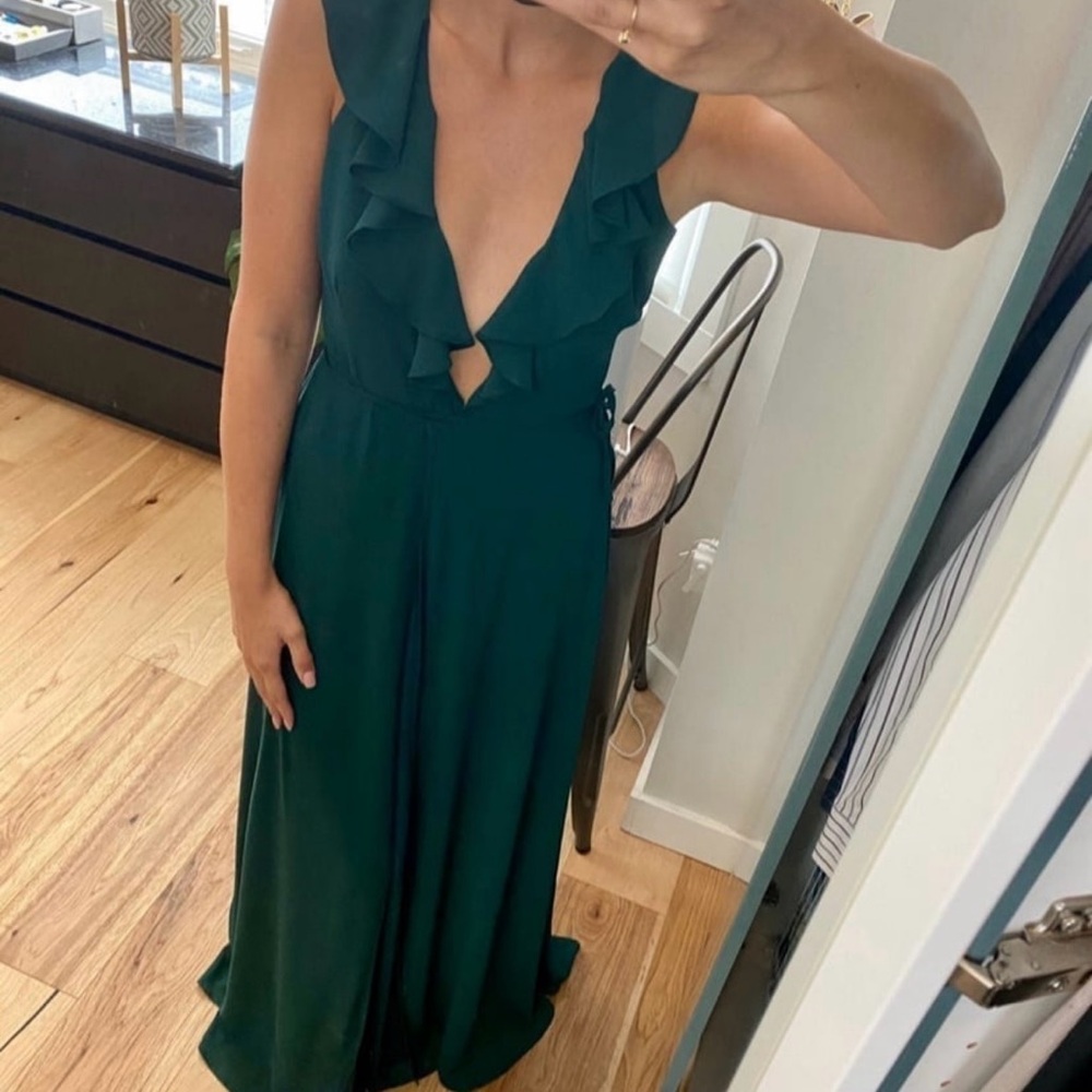 Tobi Dark Green Wrap Dress